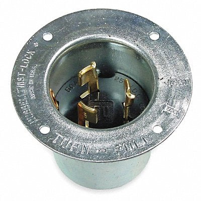 HUBBELL HBL3775 Flg LckInl 50 A Metallic Non-NEMA Steel