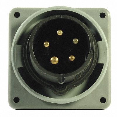 HUBBELL HBL520B5W WT Pin and Sleeve Inlet Black 4P 5W 20 A