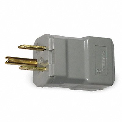HUBBELL HBL5965VGY Straight Blade Plug Grey 15 A Hng 5-15P
