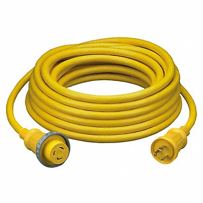HUBBELL WIRING DEVICE-KELLEMS HBL61CM03 Shore Power Cable 25ft 10Ga 30A STW Yel