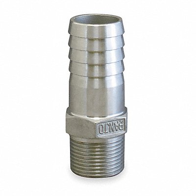 GRAINGER HB075100SS Barbed Hose Fitting Hose ID 1 NPT