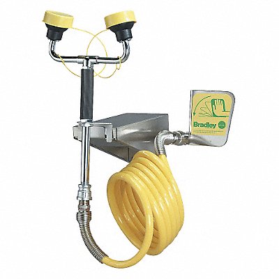 BRADLEY S1944022ABC Dual Head Drench Hose Wall Mount 12 ft.