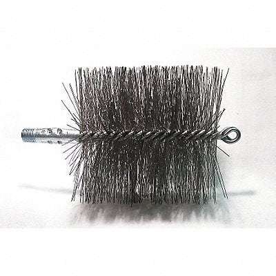 TOUGH GUY 3EDL8 Flue Brush Dia 4 1/2 1/4 MNPT Length 8