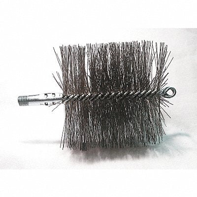 TOUGH GUY 3EDL9 Flue Brush Dia 4 3/4 1/4 MNPT Length 8