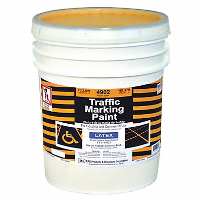 RAE 490205 Traffic Zone Marking Paint 5 gal Yellow