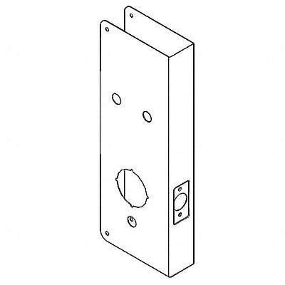 GRAINGER 3EJD1 Door Reinforcer Backset 2 3/4 In