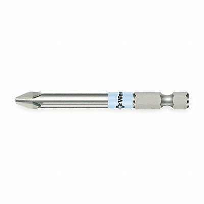 WERA 5071082001 Power Bit SAE 1/4 Hex #2 3-1/2 SS