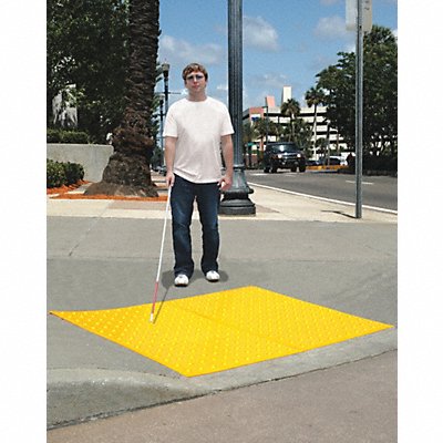 ULTRATECH 750 Retrofit ADA Warning Pad Yellow 2 x 2 ft