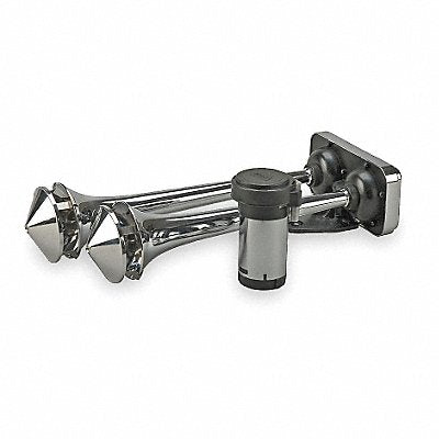 WOLO 418 Dual Trumpet Horn Air Chrome Roof Mount