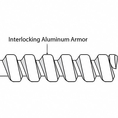 GRAINGER 56014500 Flex Metal Conduit Aluminum Trd Sz 3/8in