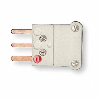 TEMPCO TCA101154 Thermocouple Plug Cu White Mini 3Pin QD