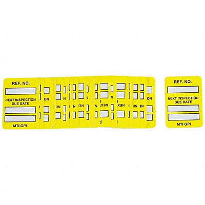BRADY MICMTIGPIY Microtag(r) Inspection Insr Bk/Yel PK100