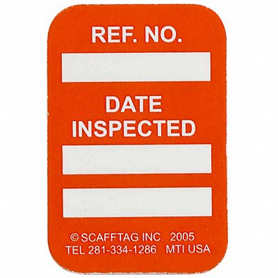 BRADY MICMTIUSAO Microtag(r) Inspected Insr Wht/Orn PK100
