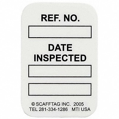 BRADY MICMTIUSAW Microtag(r) Inspected Insr Bk/Wht PK100