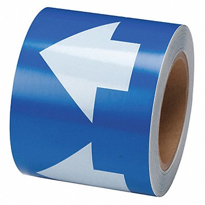 BRADY 91289 D3614 Arrow Tape Blue 4in W 90ft Roll L