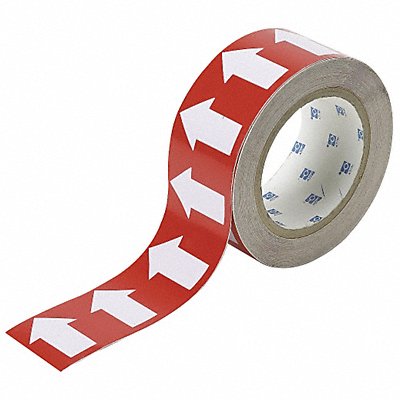 BRADY 91288 D3614 Arrow Tape Red 4in W 90ft Roll L