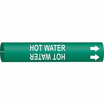 BRADY 4335B Pipe Marker Hot Water 7/8 in H 7/8 in W