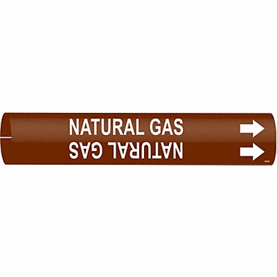 BRADY 4349B Pipe Marker Natural Gas 7/8in H 7/8in W
