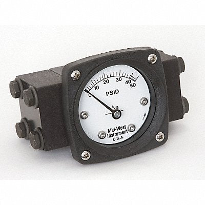 MIDWEST INSTRUMENT 140AA00OO50P D0748 Pressure Gauge 0 to 50 psi