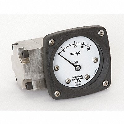 MIDWEST INSTRUMENT 142SA00OO20H D0757 Pressure Gauge 0 to 20 In H2O