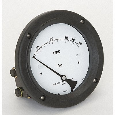 MIDWEST INSTRUMENT 140AC00OO50P D0752 Pressure Gauge 0 to 50 psi