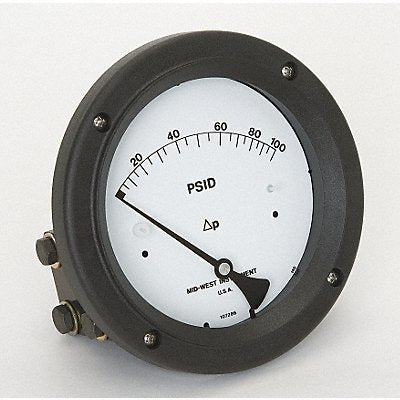 MIDWEST INSTRUMENT 140SC00OO100P D0751 Pressure Gauge 0 to 100 psi