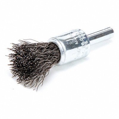 WEILER 96100 Crimped Wire End Brush Steel 1/2 In.