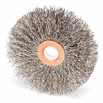 WEILER 96135 Wire Wheel Brush Threaded Arbor 3 In.
