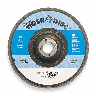 WEILER 96176 H7341 Fiber Disc 4 1/2 in Dia 7/8in Arbor