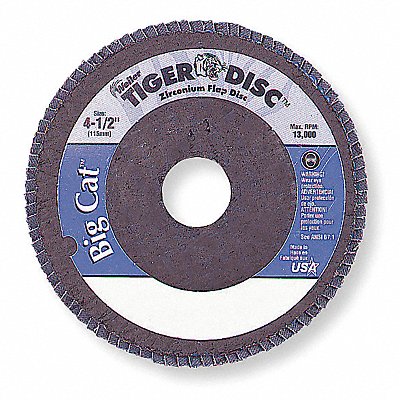 WEILER 96175 H7341 Fiber Disc 4 1/2 in Dia 7/8in Arbor