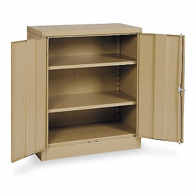 GRAINGER 1UFD2 Storage Cabinet 42 x36 x18 Tan 2Shlv