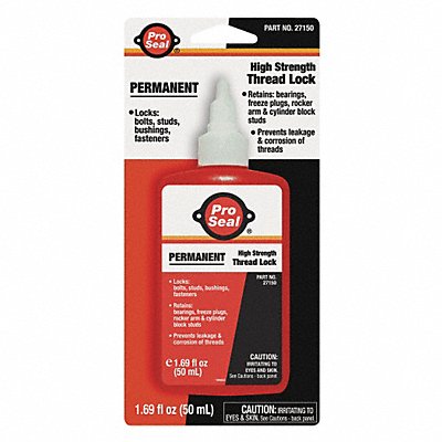 PRO SEAL 27150 Permanent Threadlocker 50mL Bottle Red