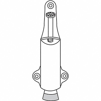 ROCKWOOD 4593 Plunger Door Holder Pol Brass Cast Brass