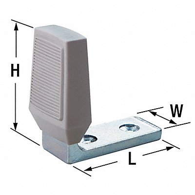 ROCKWOOD 4862C Angle Door Stop Floor Mount Zinc-Plated