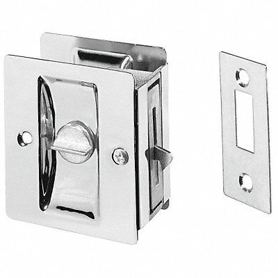ROCKWOOD 89126D Locking Pocket Door Pull Handle Brass