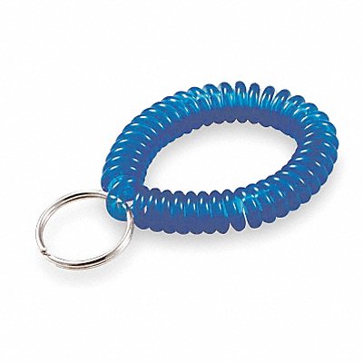 LUCKY LINE PRODUCTS 4103505 Wrist Coil with Split Key Ring Blue PK5