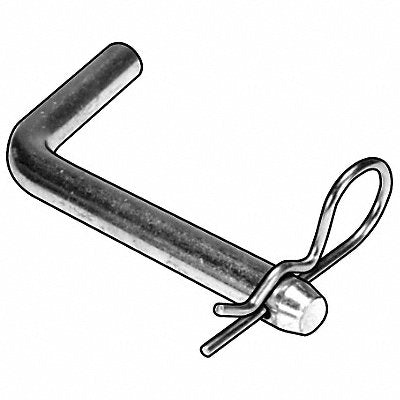 GRAINGER WWGBTPBP009 Hitch Pin Bent Stl Zinc 1x4 3/4 L