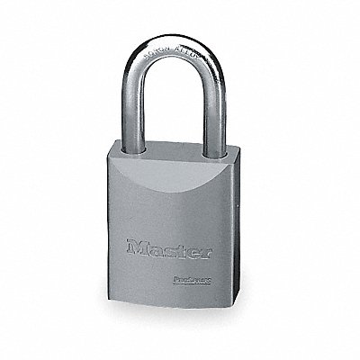 MASTER LOCK 7040 Keyed Padlock 29/32 in Rectangle Silver