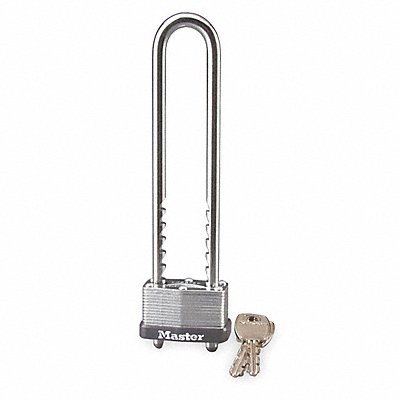 MASTER LOCK 517D Keyed Padlock 13/16 in Rectangle Silver