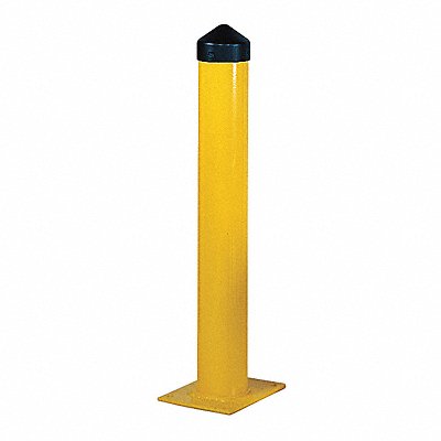 GRAINGER 1756 Bollard 36 in H Yellow Carbon Steel