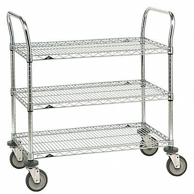 METRO 3SPN33ABR1PK25 Wire Cart 18 in W 36 in L Steel