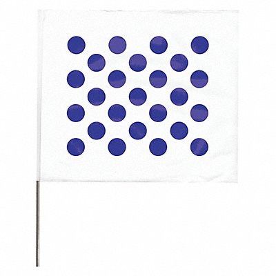 GRAINGER 4518BW28544200 Marking Flag 18 Blue/White PVC PK100