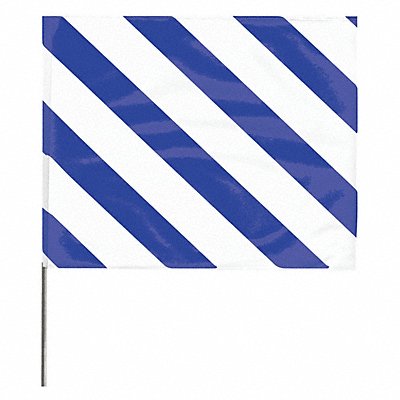 GRAINGER 4518SWB200 Marking Flag 18 Blue/White PVC PK100