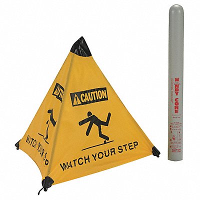 HANDY CONE 17177I Floor Sign Yellow Nylon 18 in H