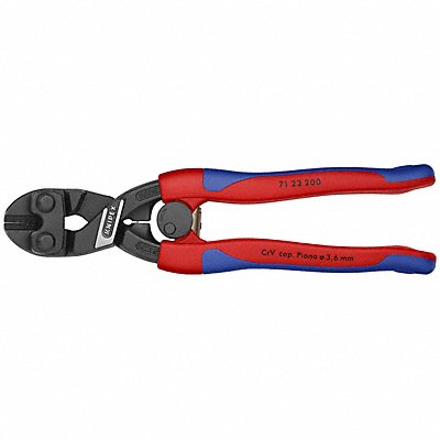 KNIPEX 7122200SBA Mini Bolt Cutter Steel 8 in L