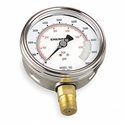 ENERPAC GP10S Pressure Gauge 0 to 10000 psi 4 Dial