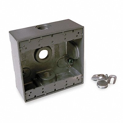 BELL 53330 Weatherproof Box 2Gang 3Inlet Alum