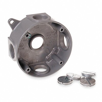 BELL 53720 Weatherproof Box 1Gang 5Inlet Alum