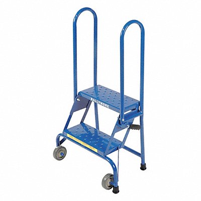 BALLYMORE LS2247 Folding Rolling Ladder Steel 20 In.H