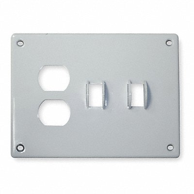 HUBBELL SWP28 TglSwch/DupRcptPlt Std Wht 3Gng PlyEnam